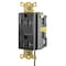 Hubbell Wiring Device-Kellems Straight Blade Receptacle, 5-20R, 20 A, 125V AC, 2 Pole, 3 Wire, Grounded HBL5362LC1BK - alternate 1